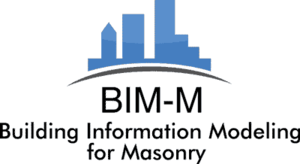 BIM-M logo. Building Information Modeling for Masonry.